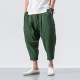 Spring New Cotton linen Calf Length Pants Harem Pants