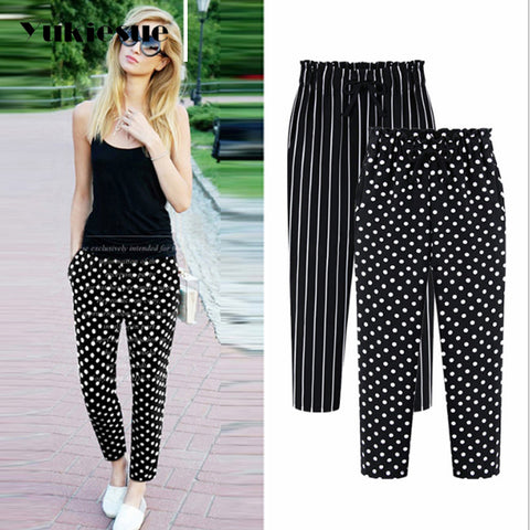 lus Size Casual Women Trousers Ankle-Length Pants