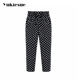 lus Size Casual Women Trousers Ankle-Length Pants