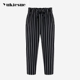 lus Size Casual Women Trousers Ankle-Length Pants