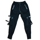 2019 New hip hop streetwear cargo ribbons pants men fitness