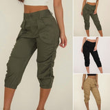 Pants Women Ladies Cropped Capri Pants Casual Summer