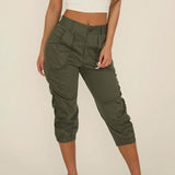Pants Women Ladies Cropped Capri Pants Casual Summer